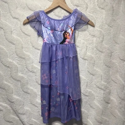Vestido Disney Encanto Mirabel Isabela Púrpura Volantes En Niveles Niñas Talla XS 4/5 Foto 1 de 4