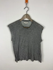 Isabel Marant Etoil Gray Womens Top Sleeveless Crew Neck T-Shirt Sz S - Picture 1 of 15