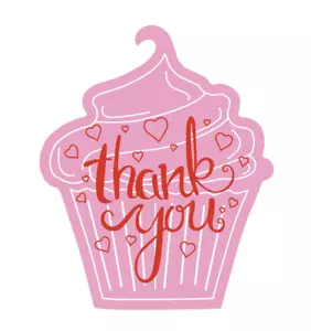 Cupcake Mold Professional Thank You Stickers/Labels - Picture 1 of 28