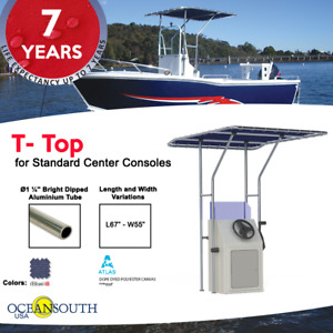 Oceansouth Boat T-top for Standard Center Console Boat Blue (Size 2)