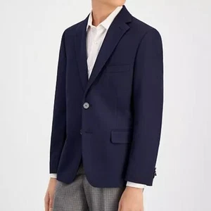 Michael Kors Big Boys Classic Fit Stretch Blazer Jacket Midnight Blue Sz 10R - Picture 1 of 12