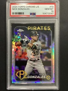Logofractor cromado Nick Gonzales 2024 Topps 72 PSA 10 RC - Imagen 1 de 3