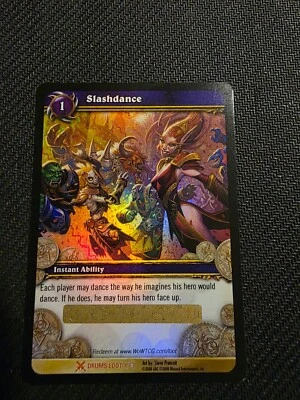World of Warcraft TCG Slashdance Drums of War Loot Card UNSCRATCHED 1/3 - Image 1 of 3