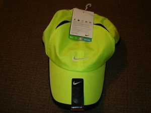 NWT Nike Feather Light Cap Hat Dri-Fit Tennis 595510-720 Volt Yellow - Picture 1 of 3