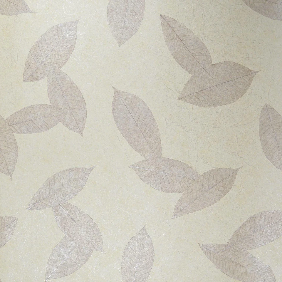 Cream Beige Leaf Wallpaper Marburg Textured Paste The Wall Vinyl - Image 1 of 1