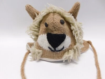 Delux León Beani Tejido Mezcla de Lana Beige Disfraz Adulto OSFM Animal Invierno Gorra Sombrero Foto 1 de 4