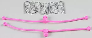 Du-Bro 2251 Body Klip Retainers w/Body Clips (Pink) - Picture 1 of 1