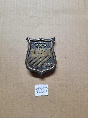Vintage 1980 USA Olympics Sports Summer Games Belt Buckle Bergamot Brass Works - Image 1 of 4