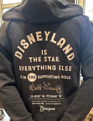 Disneyland 70th Anniversary Zip Up XL Hoodie Disneyland is the Star EXTRA LARGE - Image 1 of 4