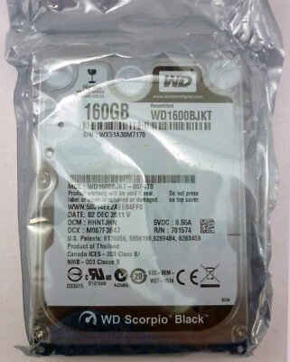 WD 160GB WD1600BJKT SATA 2.5” Hard Drive 7200 RPM New - Image 1 of 4