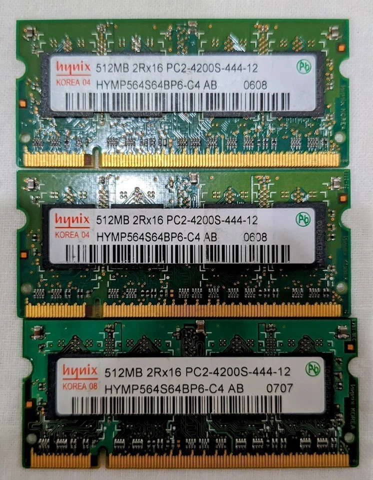 Hynix HYMP564S64P6-C4 512MB DDR2 PC2-4200 Non-ECC Unbuffered Memory Module - Image 1 of 1