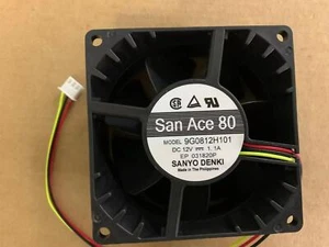 Sanyo 9G0812H101 dc12V 1.1A 8CM 8038 3-pin inverter server dual ball fan - Picture 1 of 5