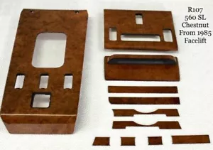 MERCEDES W107 R107 Juego Interior de Madera de Castaño Original OEM Calidad Chapa 560SL - Imagen 1 de 2