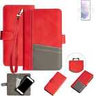 Schutzhülle Für Samsung Galaxy M02s Rot + Grau Wallet Case Bookstyle Hülle