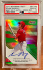 2017 Bowman's Best Auto ADAM HASELEY GRÜNER REFRAKTOR #'d/99 Pre Rookie PSA 10