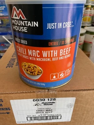 Mountain House Freeze Dried Food #10 Can Chili Mac with Beef 25+ Years 2040