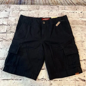 Arizona Jean Co. Boys Black Husky 9" Inseam Adjustable Cargo Cotton Shorts 12 - Picture 1 of 8
