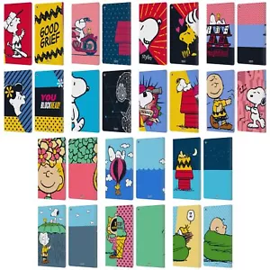 OFFICIAL PEANUTS HALFS AND LAUGHS LEATHER BOOK WALLET CASE COVER FOR AMAZON FIRE - Picture 1 of 20