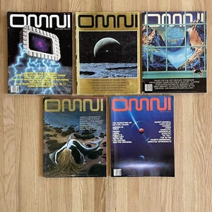 Omni Magazine Lot (5) 1979 1980 1981 1982 SciFi Tech Space - Picture 1 of 8