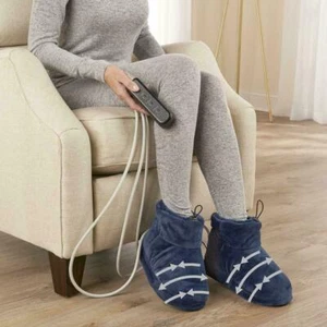 Hammacher Massaging Heated therapeutic Foot Therapy Booties vibration massage - Picture 1 of 3