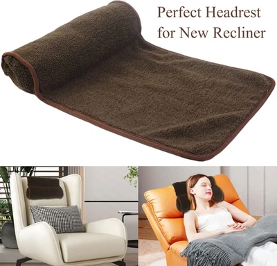 Neck Pillow for Recliner (22x14in) Adjustable Wool Neck Roll, Non-Slip Headre... - Image 1 of 4