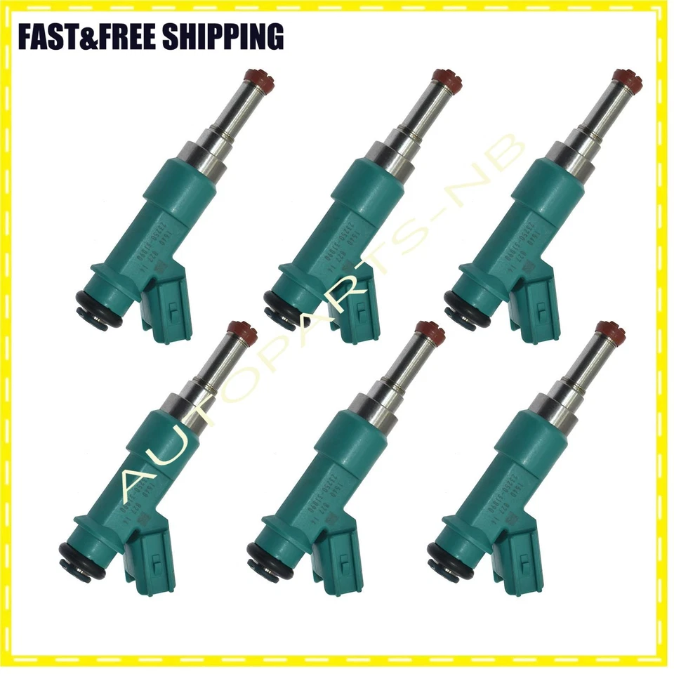 6x Inyector de combustible para Toyota Camry Highlander Sienna Lexus ES350 RX350 232500P010 Foto 1 de 4