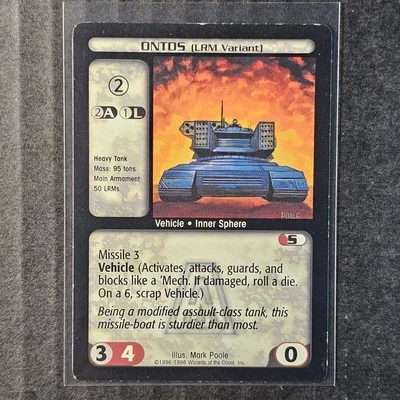 Ontos (LRM Variant), 1996-1998 BattleTech CCG Arsenal Set - Image 1 of 2