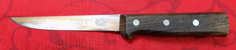 De colección R.H. Researchner Co. Cuchillo Victorinox 409-5 5" hoja suiza de acero inoxidable Foto 1 de 4