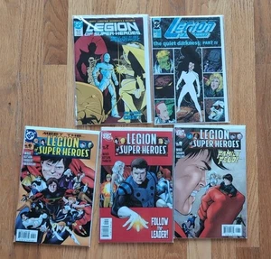 Lote de 5 Tableros Bolsas LEGIÓN DE SUPERHÉROES #47 (1988) #24 (1991) #6 7 8 (2005) - Imagen 1 de 3