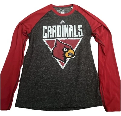 Adidas Louisville Cardinals Men’s Long Sleeve Raglan Shirt Size Medium NCAA - Image 1 of 4