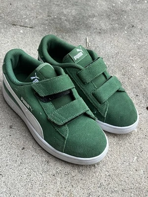 Puma Smash V2 Boys Green Sneakers- Size 2C - Image 1 of 4