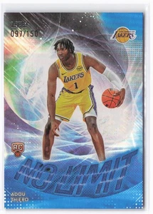 2025-26 Topps Adou Thiero RC #NL-36 No Limit Blue Rainbow #/150 Lakers - Photo 1/2