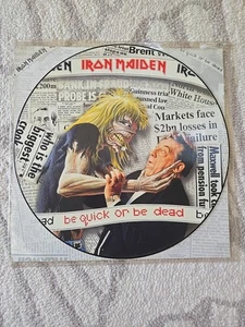 IRON MAIDEN -BE QUICK OR BE DEAD- 1992 UK IMPORT PICTURE DISC VINYL MINT COND!!! - Picture 1 of 4
