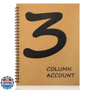 1Pcs Accounting Ledger Book 3 Column 7 * 9.25inch Columnar Notebook Columnar  - Picture 1 of 5