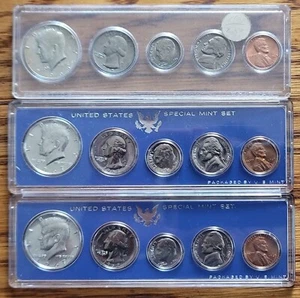 LOT OF 3-1965 & 1967 United States 2 Special Mint Sets 1 Whitman w/Free Shipping - Picture 1 of 6