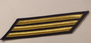 USCG SERVICE HASHMARKS - 12 YEARS SERVICE E7-E9 CPO GOLD ON BLUE MATERIAL NEW - Picture 1 of 1