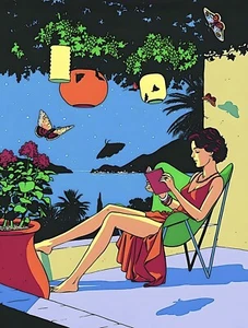 Vittorio Giardino: Cielo nocturno con linternas: impresión artística de calidad de archivo - Imagen 1 de 2