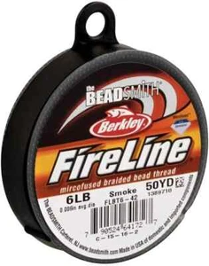 BEADSMITH Fireline Smoke Grey 0.006" Bead Thread 6lb 50Yd Braided Stringing Cord - Picture 1 of 2