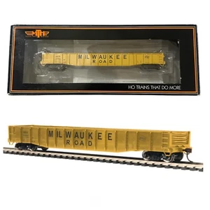 MTH 81-72007 HO Scale 70-Ton Mill Gondola Milwaukee Road (MILW) 92492 - Picture 1 of 4
