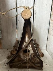 Vintage Folk Art Primitive Style Bird House - Picture 1 of 7