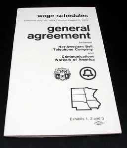 Northwestern Bell Telephone Co & Communication Workers of America 1974 agreement - Picture 1 of 4