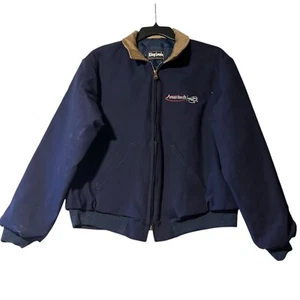 King Louie Men's L Bomber Jacket Blue Chore Jacket Workwear Work Corduroy Collar - Picture 1 of 10