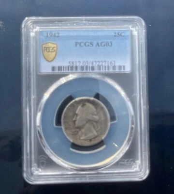 1942 S Washington Quarter RPM Error S is Filled in 90% Silver Nice looking Gem - Image 1 of 2