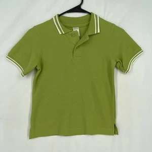 Camisa Polo Gymboree Niños Talla 5 Verde Lima Blanco Inclinación Mangas Cortas Algodón - Imagen 1 de 8