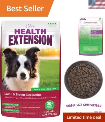Comida seca para perros de cordero y arroz integral de todas las razas 1 lb - Apoya la salud digestiva y del pelaje Foto 1 de 4