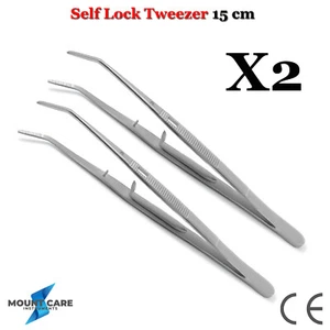 Dentist Surgical Cotton College Pliers Dressing Forceps Dental Instruments X2 - Picture 1 of 4