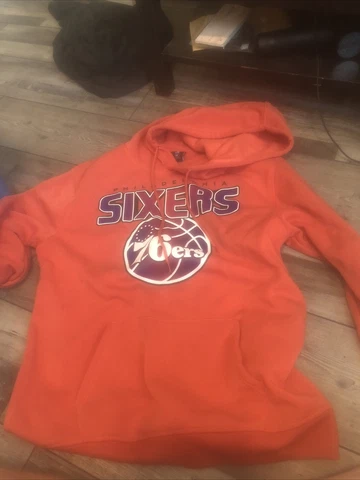 PHILADELPHIA 76ers Hooded Sweatshirt Pullover Hoodie, Large Cover