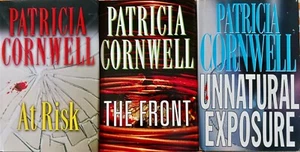 3 HB Books by Patricia Cornwell: At Risk, The Front, Unnatural Exposure - Picture 1 of 2