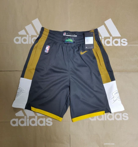 Men's Nike OKC Thunder 2019/20 City Edition Swingman Shorts Charcoal Size M Cover