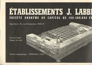 VIETNAM SAIGON PUBLICITE ETS J. LABBE 1953 - Foto 1 di 1